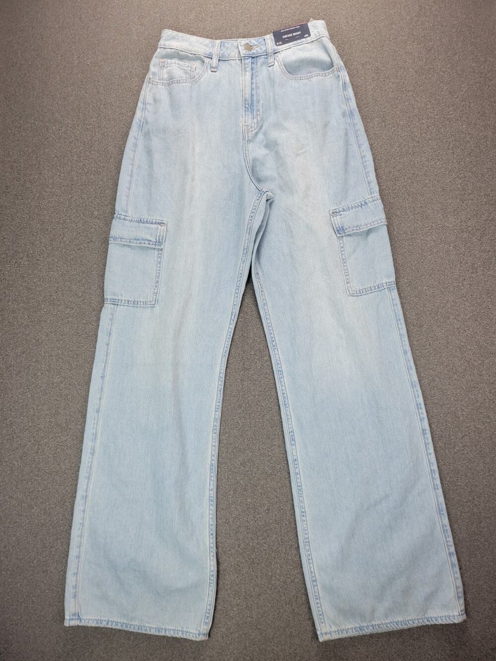 Hollister Jeans Womens 26L 2L Long Blue Highest Rise Vintage Baggy